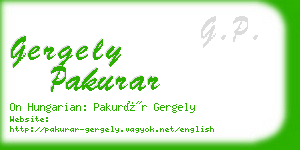 gergely pakurar business card